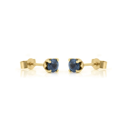 Glade Sapphire Stud Earrings - 9ct Yellow Gold Stud Earrings