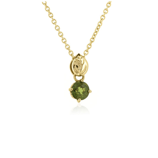 Glade Green Sapphire Pendant - 9ct Yellow Gold Necklace