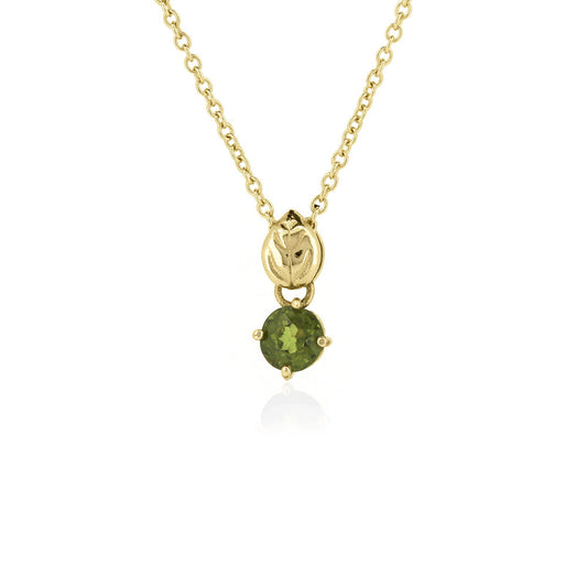 Glade Green Sapphire Pendant - 9ct Yellow Gold Necklace