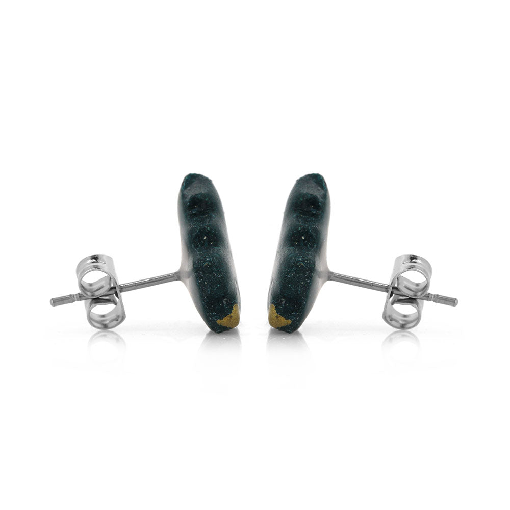 Christmas Tree Polymer Clay Stud Earrings - Surgical Steel Stud Earrings