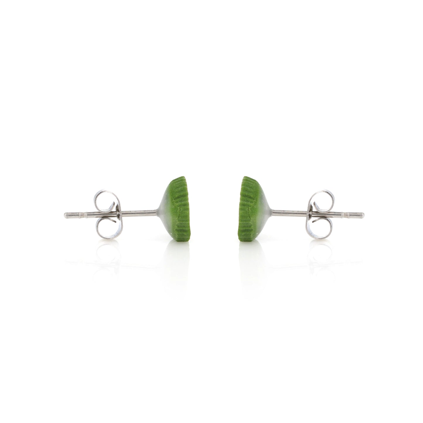 Detailed Leaf Polymer Clay Stud Earrings - Surgical Steel