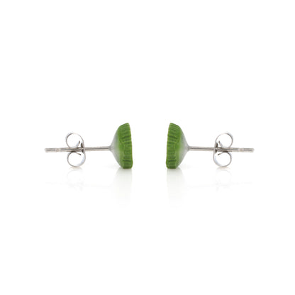 Detailed Leaf Polymer Clay Stud Earrings - Surgical Steel
