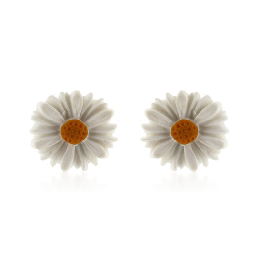Daisy Polymer Clay Stud Earrings - Surgical Steel Stud Earrings