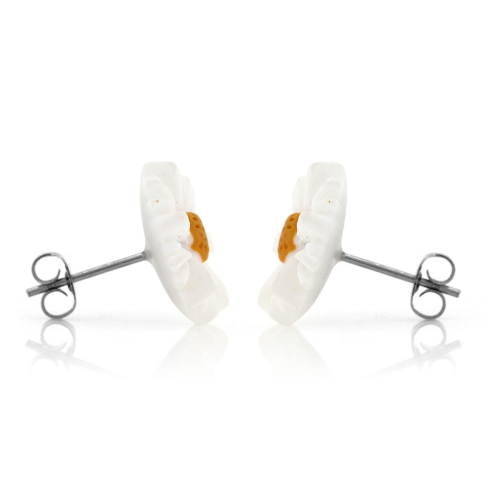 Daisy Polymer Clay Stud Earrings - Surgical Steel Stud Earrings