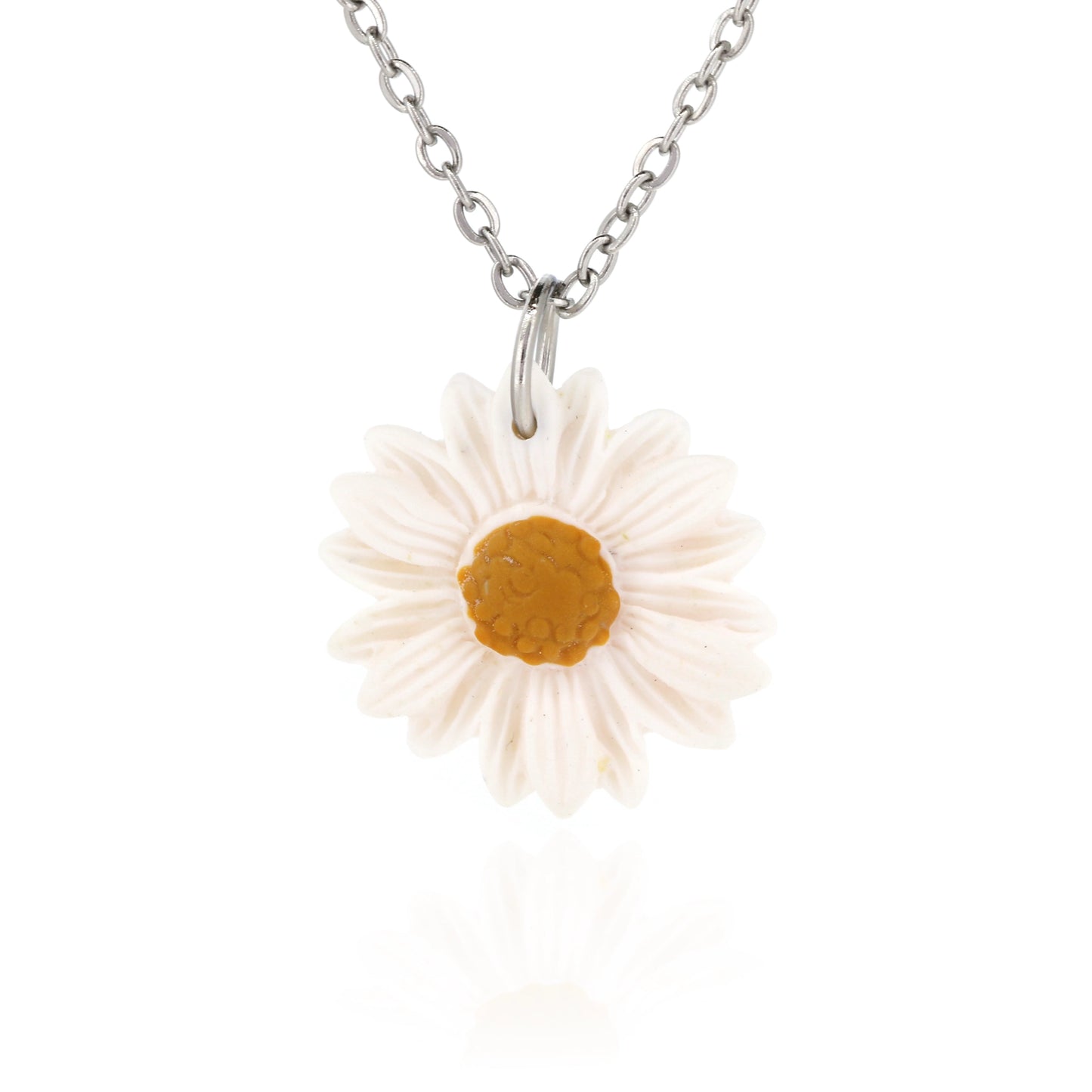 Daisy Polymer Clay Necklace - Surgical Steel