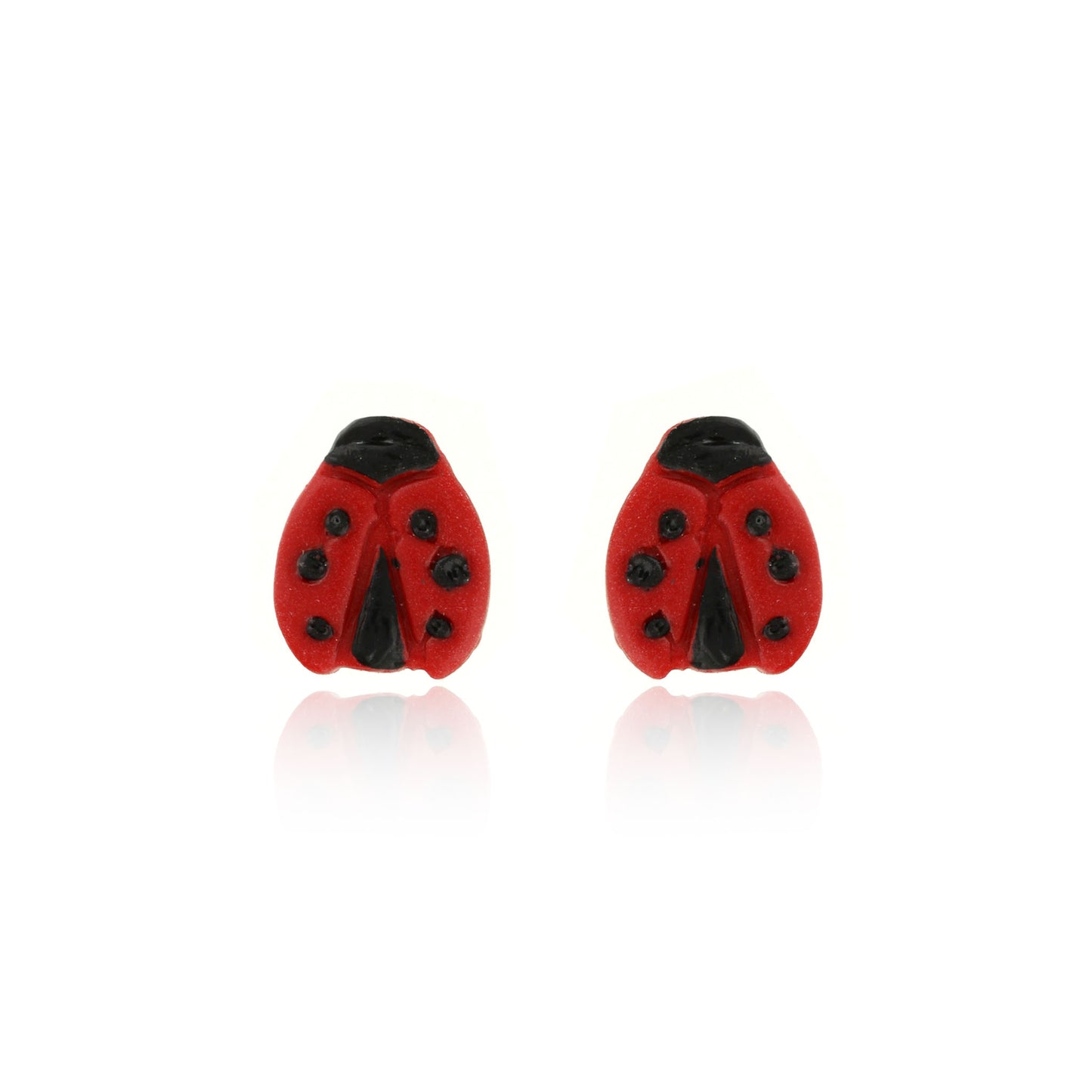 Ladybird Polymer Clay Stud Earrings - Surgical Steel
