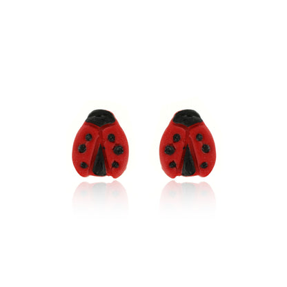 Ladybird Polymer Clay Stud Earrings - Surgical Steel