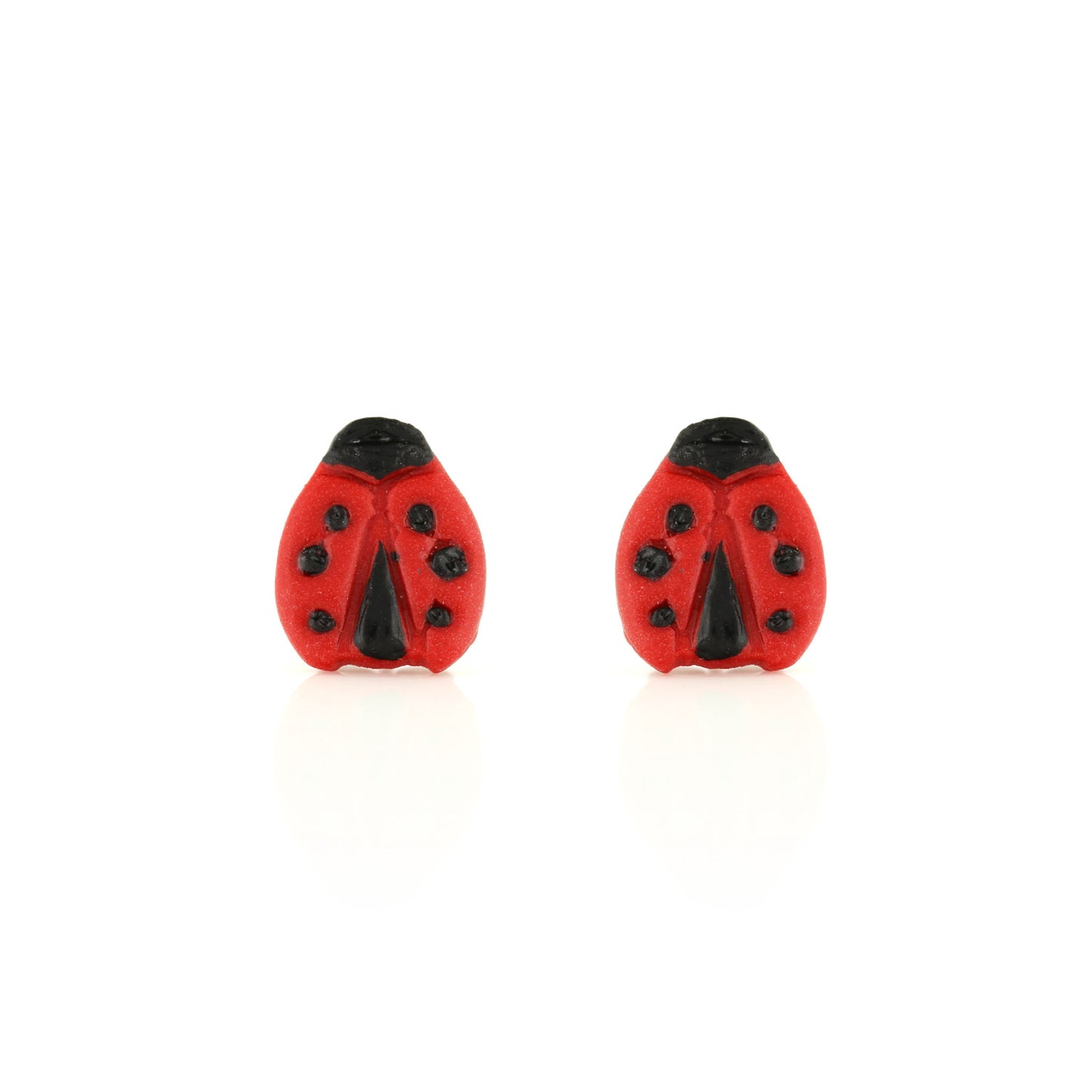 Ladybird Polymer Clay Stud Earrings - Surgical Steel