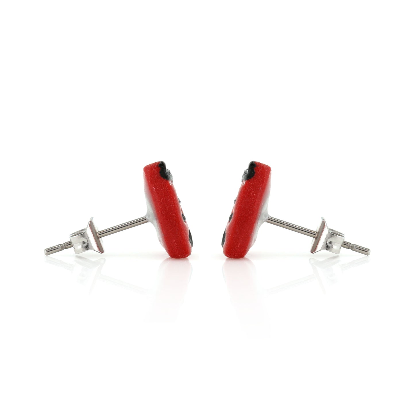 Ladybird Polymer Clay Stud Earrings - Surgical Steel