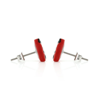 Ladybird Polymer Clay Stud Earrings - Surgical Steel
