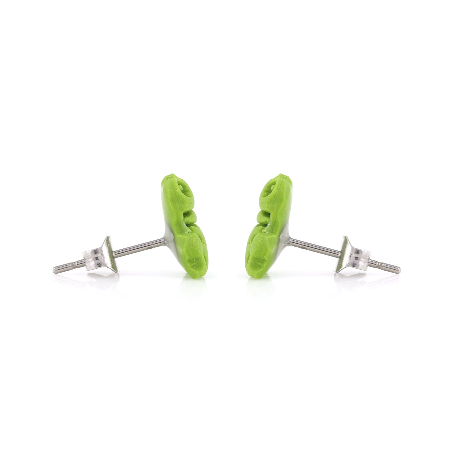 Frog Polymer Clay Stud Earrings - Surgical Steel