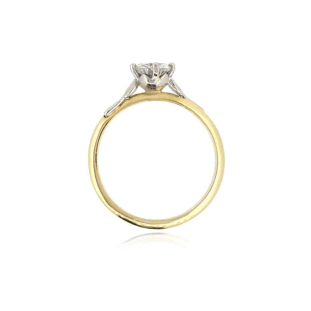 Glade Diamond Solitaire 0.58ct Ring - Platinum and 18ct Yellow Gold Rings