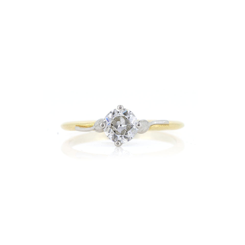 Glade Diamond Solitaire 0.58ct Ring - Platinum and 18ct Yellow Gold Rings