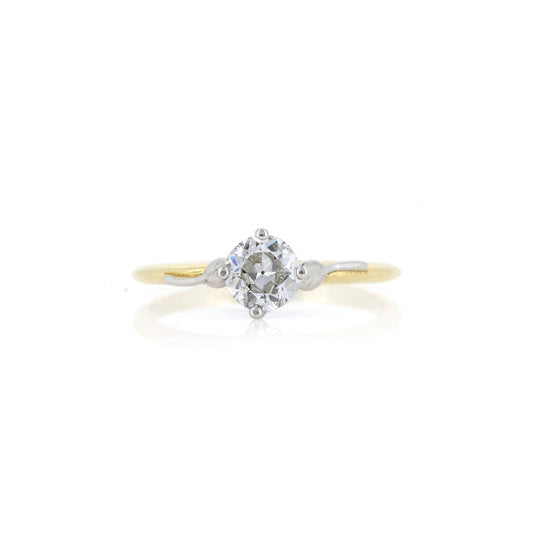 Glade Diamond Solitaire 0.58ct Ring - Platinum and 18ct Yellow Gold Rings