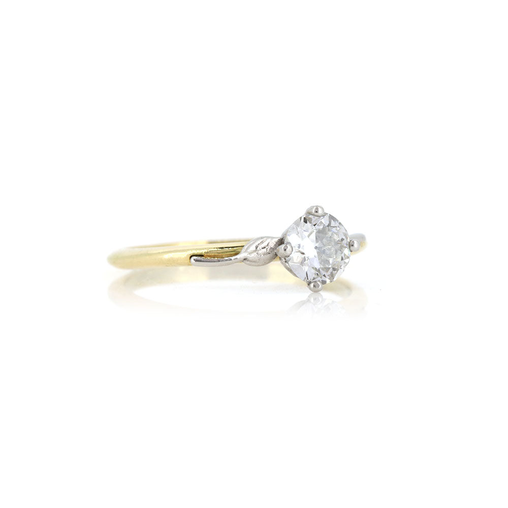 Glade Diamond Solitaire 0.58ct Ring - Platinum and 18ct Yellow Gold Rings