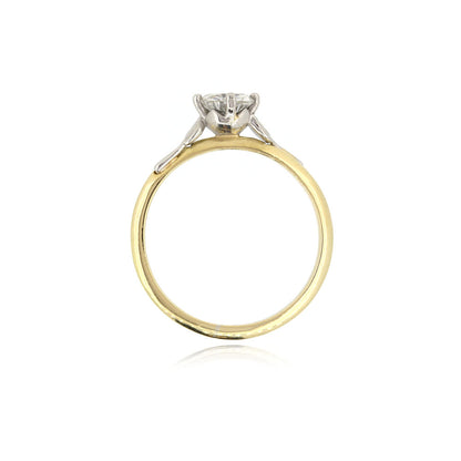 Glade Diamond Solitaire 0.58ct Ring - Platinum and 18ct Yellow Gold