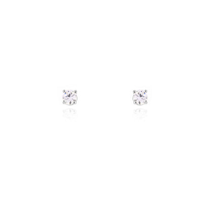 Glade Cubic Zirconia 3mm Stud Earrings - Sterling Silver Stud Earrings