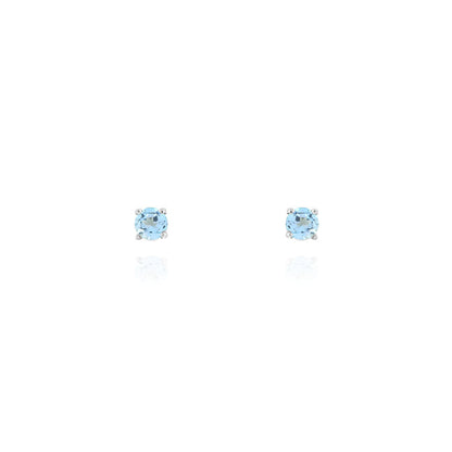 Glade Swiss Blue Topaz 3mm Stud Earrings - Sterling Silver Stud Earrings
