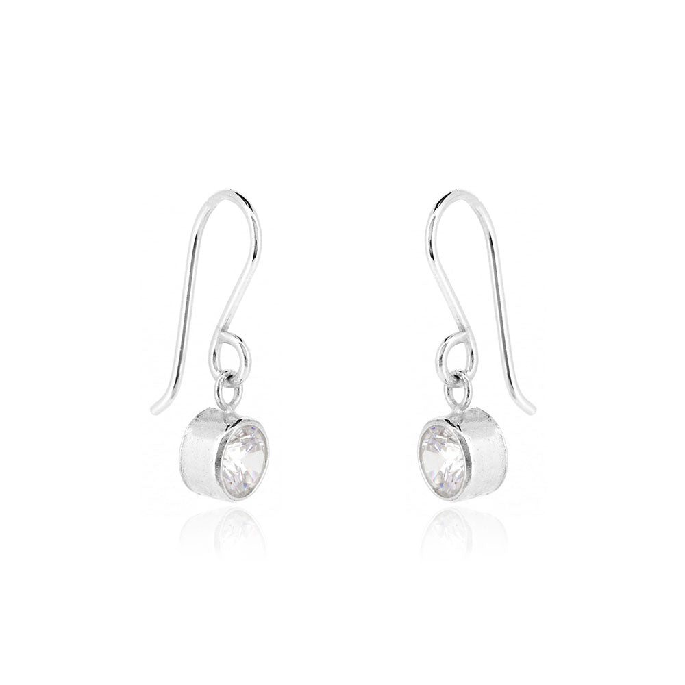 Celeste Cubic Zirconia Drop Earrings - Sterling Silver Drop Earrings