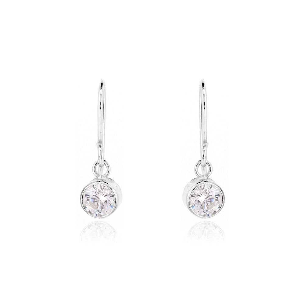 Celeste Cubic Zirconia Drop Earrings - Sterling Silver Drop Earrings
