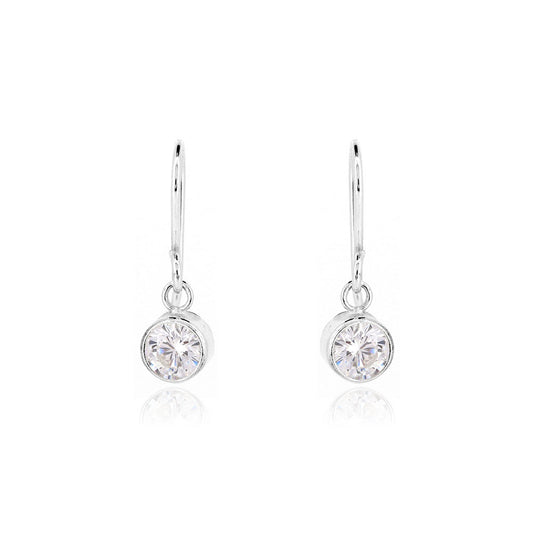 Celeste Cubic Zirconia Drop Earrings - Sterling Silver Drop Earrings