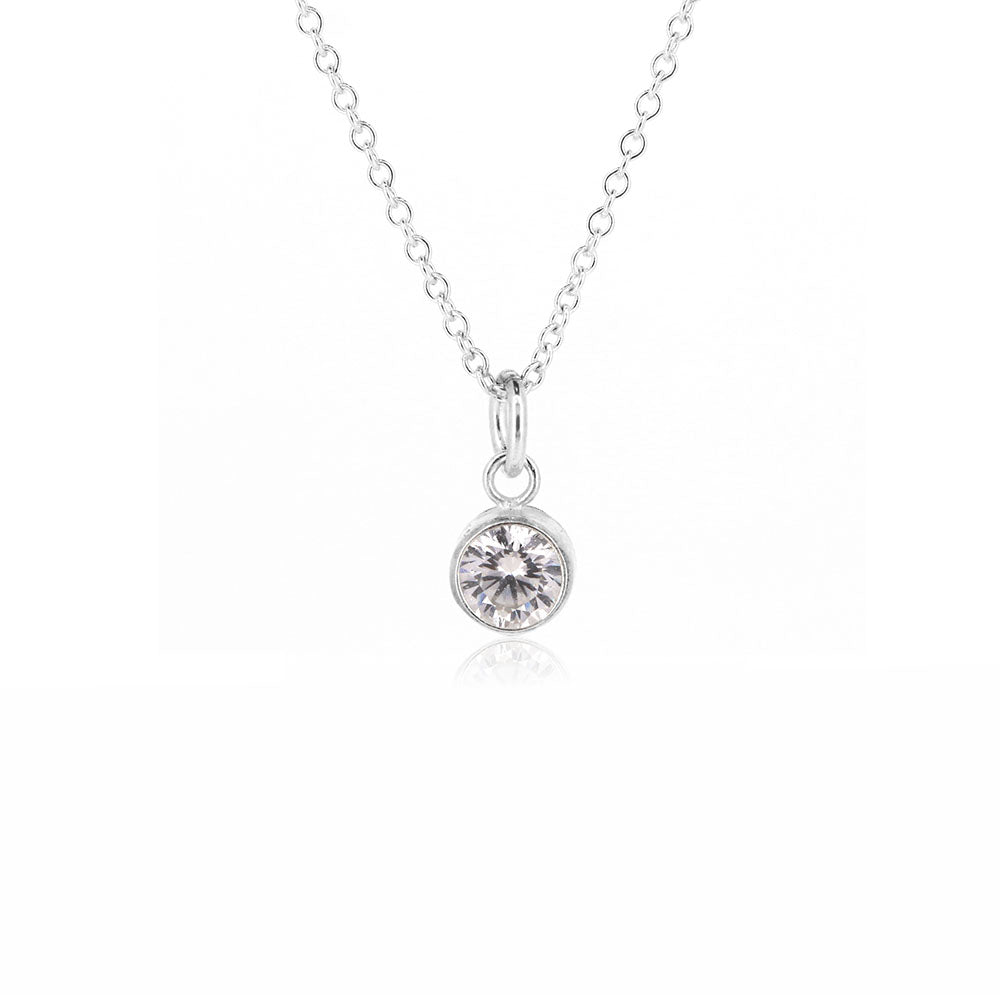 Celeste Cubic Zirconia Necklace - Sterling Silver Necklace