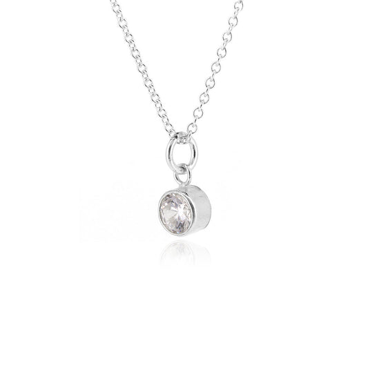 Celeste Cubic Zirconia Necklace - Sterling Silver Necklace