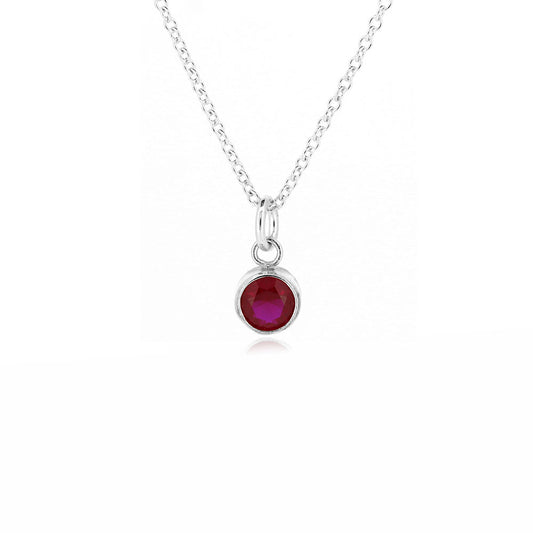 Celeste Lab-Grown Ruby Necklace - Sterling Silver Necklace