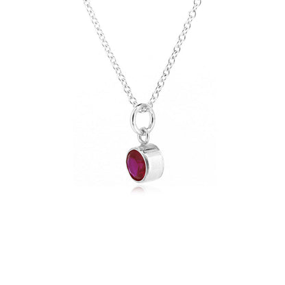 Celeste Lab-Grown Ruby Necklace - Sterling Silver Necklace
