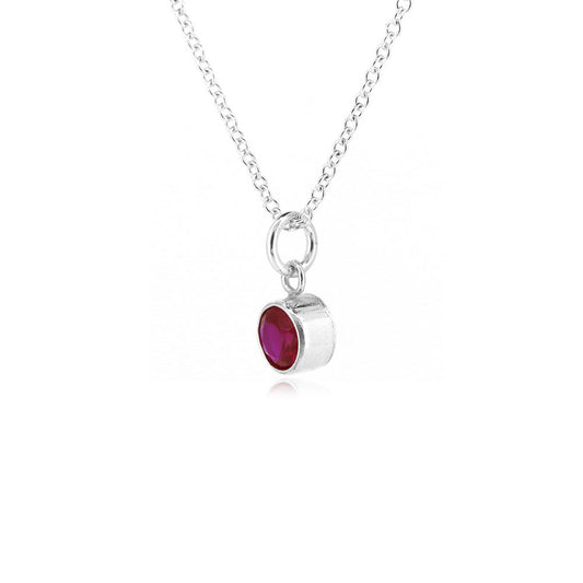 Celeste Lab-Grown Ruby Necklace - Sterling Silver Necklace