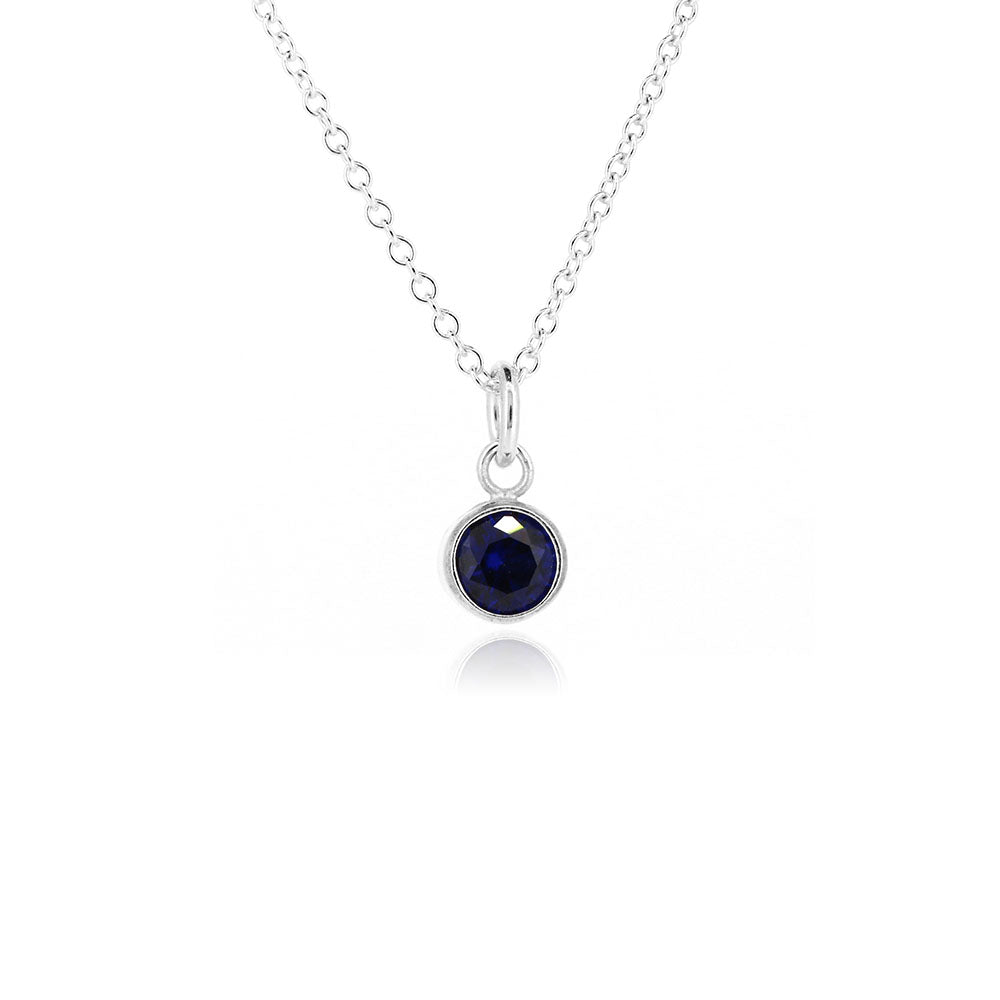 Celeste Lab-Grown Sapphire Necklace - Sterling Silver Necklace