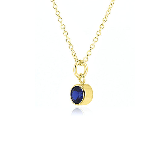 Celeste Lab-Grown Sapphire Necklace - Yellow Gold Vermeil Necklace