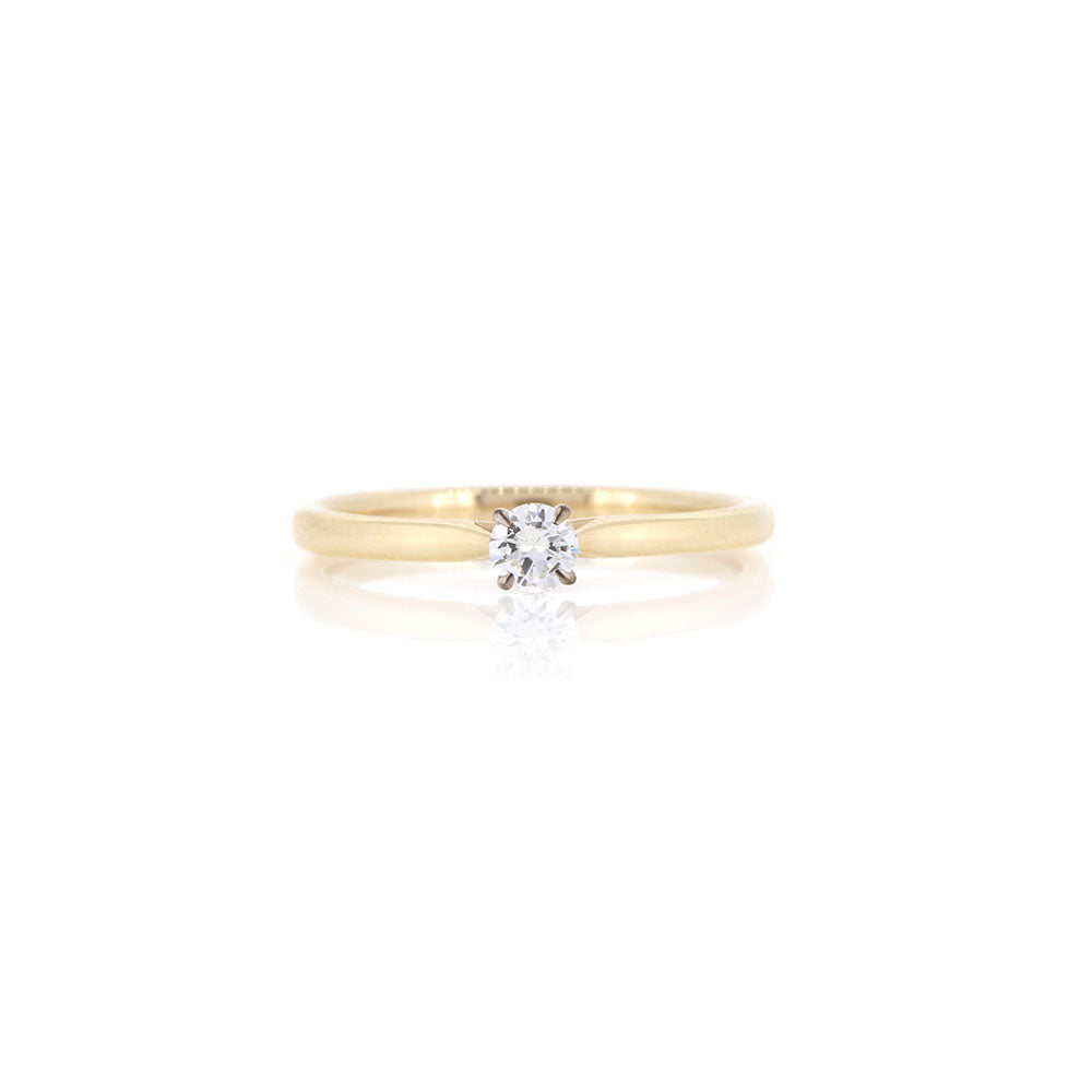 Grace Diamond Solitaire 0.16ct Ring - 9ct Yellow and White Gold Rings