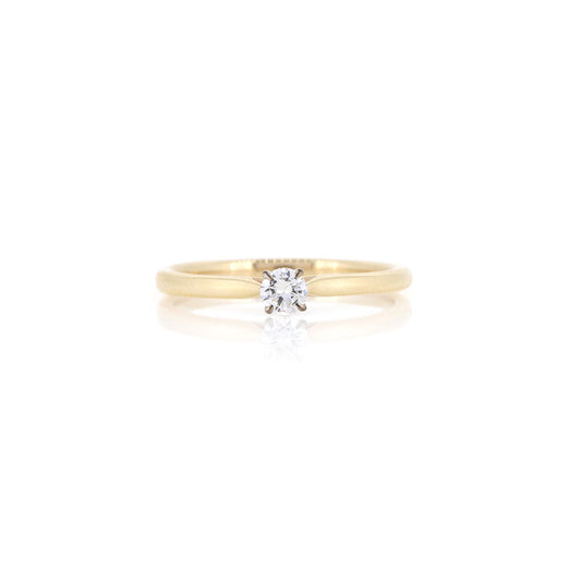 Grace Diamond Solitaire 0.16ct Ring - 9ct Yellow and White Gold Rings