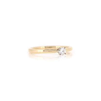 Grace Diamond Solitaire 0.16ct Ring - 9ct Yellow and White Gold