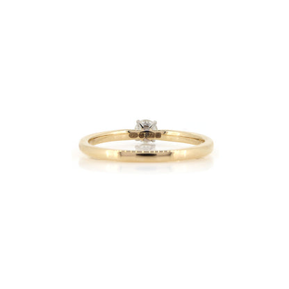 Grace Diamond Solitaire 0.16ct Ring - 9ct Yellow and White Gold