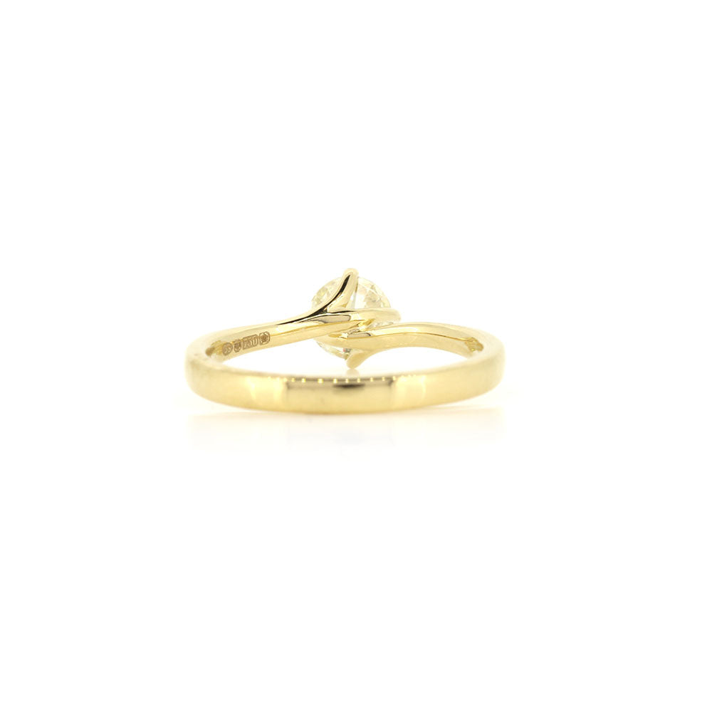 Grace Diamond Solitaire Twist 0.66ct Ring - 18ct Yellow Gold Rings