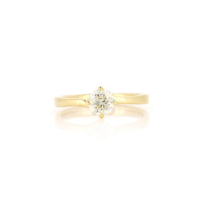 Grace Diamond Solitaire Twist 0.66ct Ring - 18ct Yellow Gold Rings