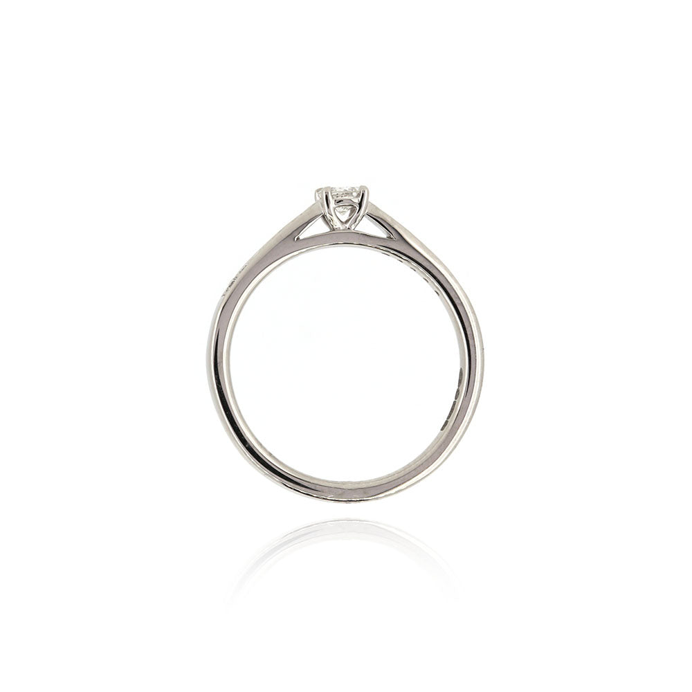 Grace Diamond Solitaire with Diamond Set Shoulders 0.31ct Ring - Platinum