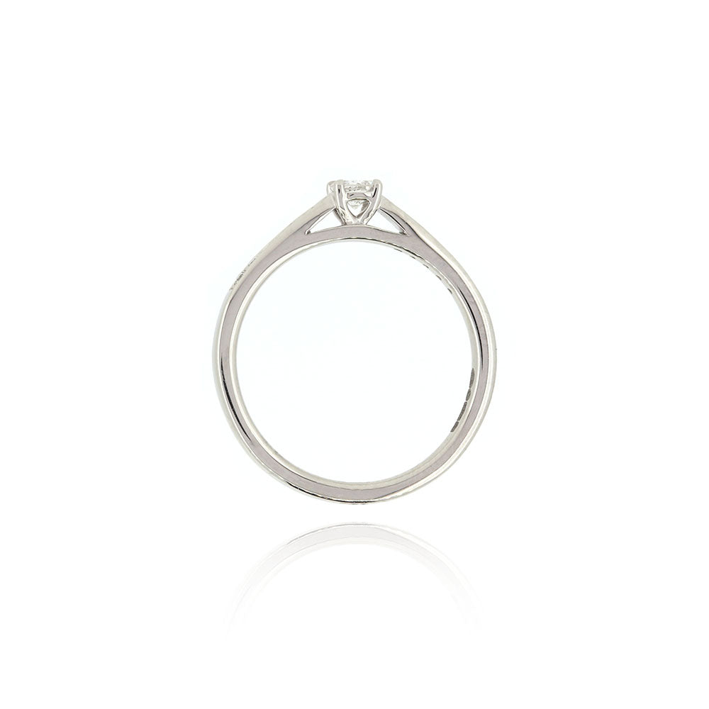 Grace Diamond Solitaire with Diamond Set Shoulders 0.31ct Ring - Platinum