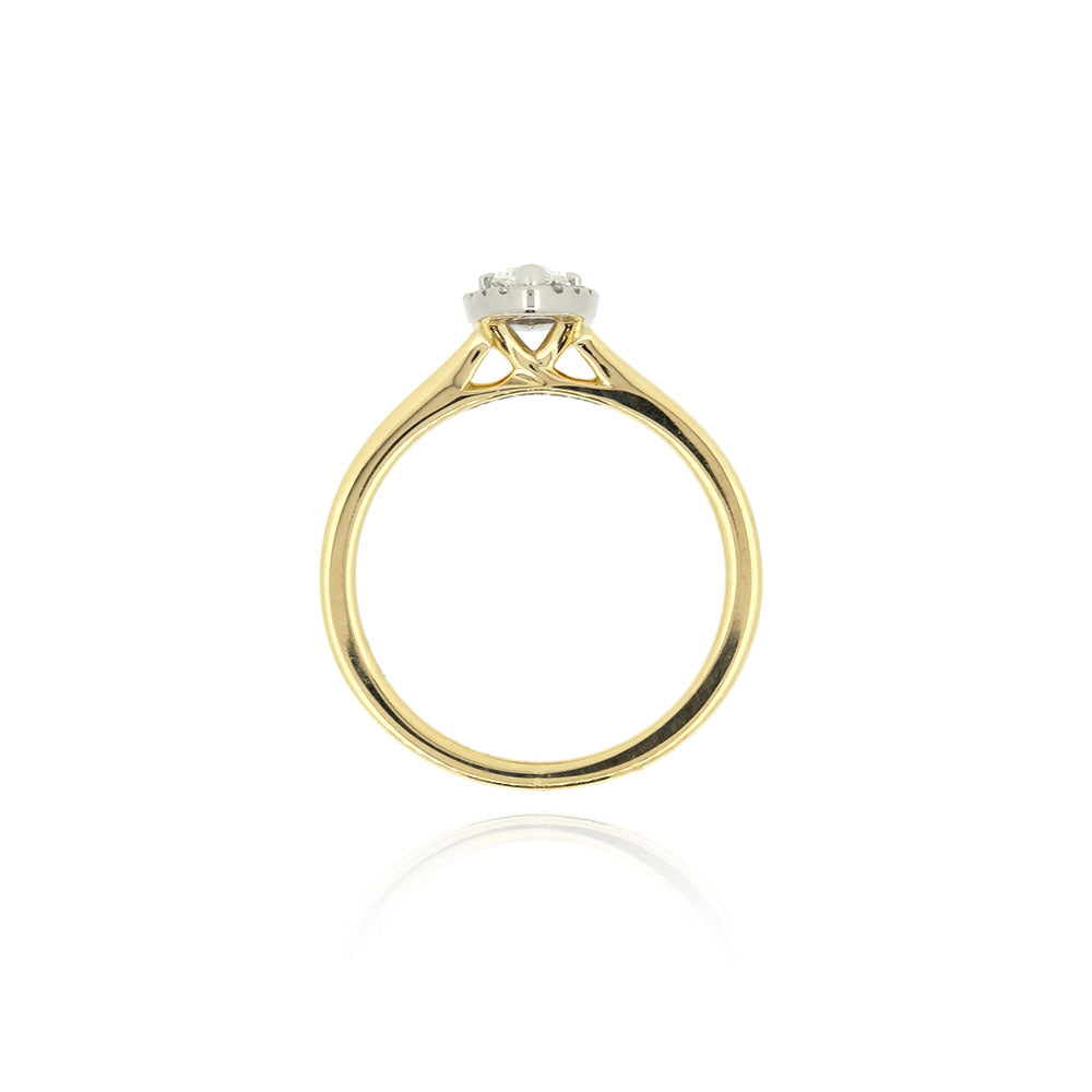 Grace Diamond Marquise 0.48ct Ring - 18ct Yellow Gold and Platinum Rings