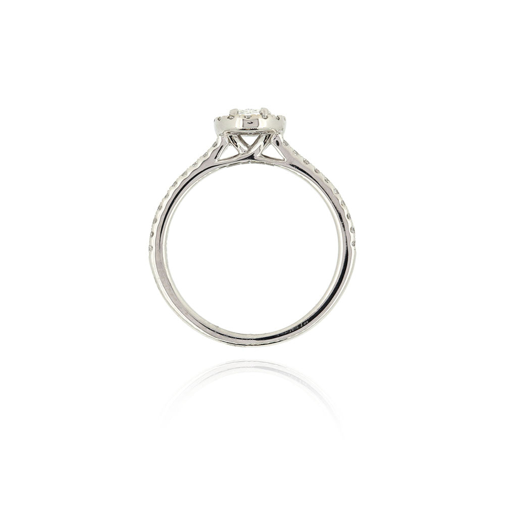 Grace Diamond Oval Halo 0.62ct Ring - Platinum Rings