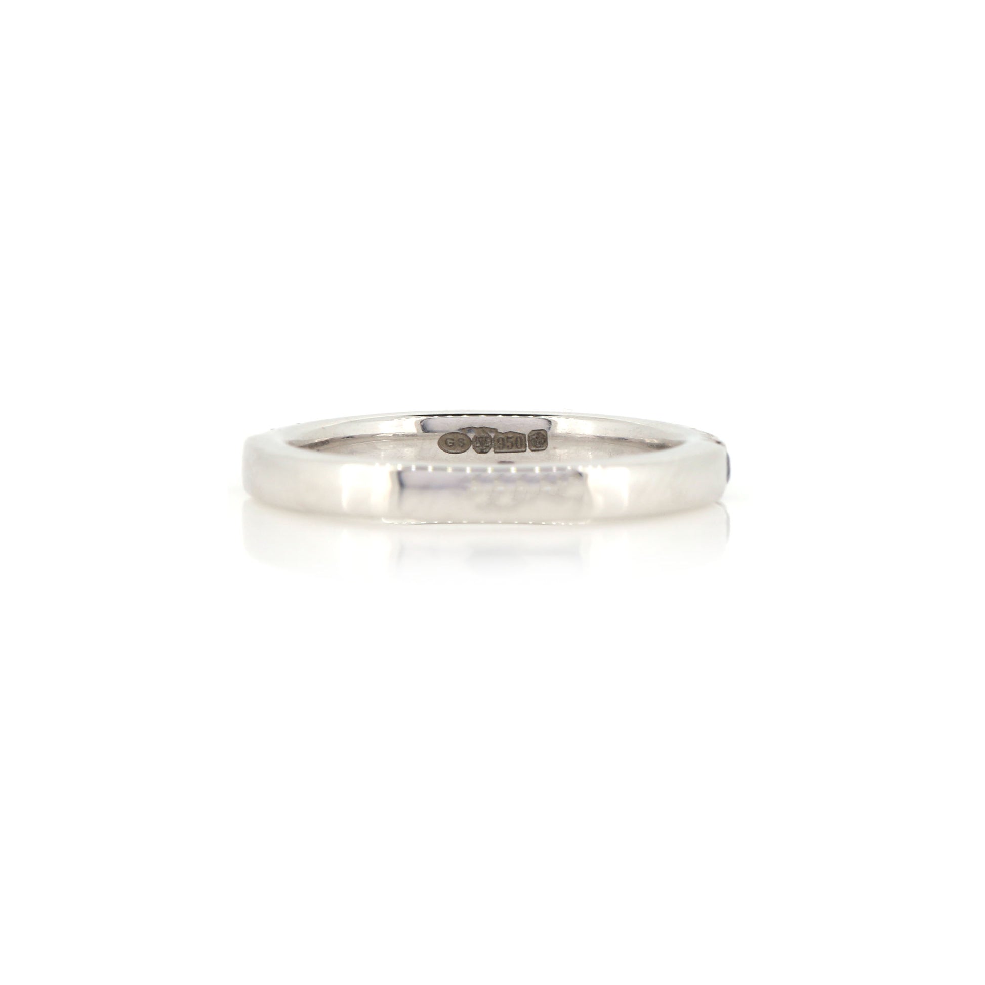 Grace Sapphire and Diamond Half Eternity Ring - Platinum Rings