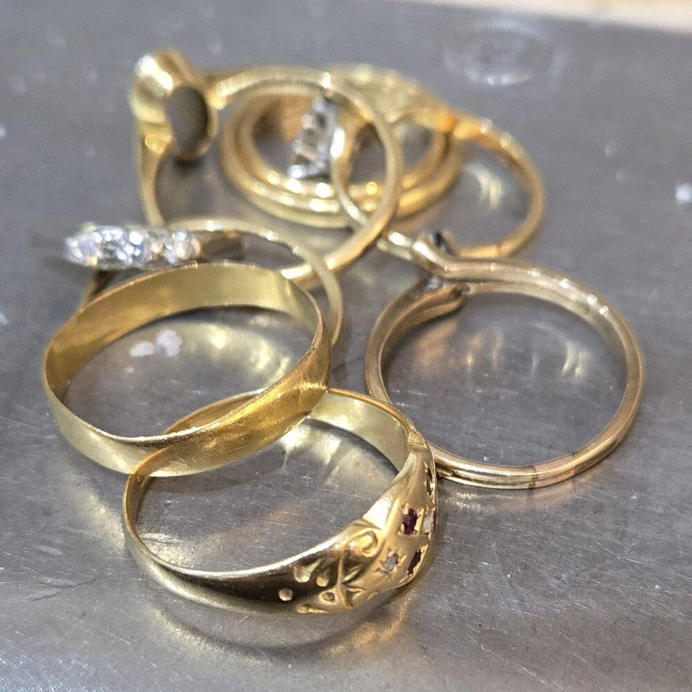Gold rings ready to be remodelled