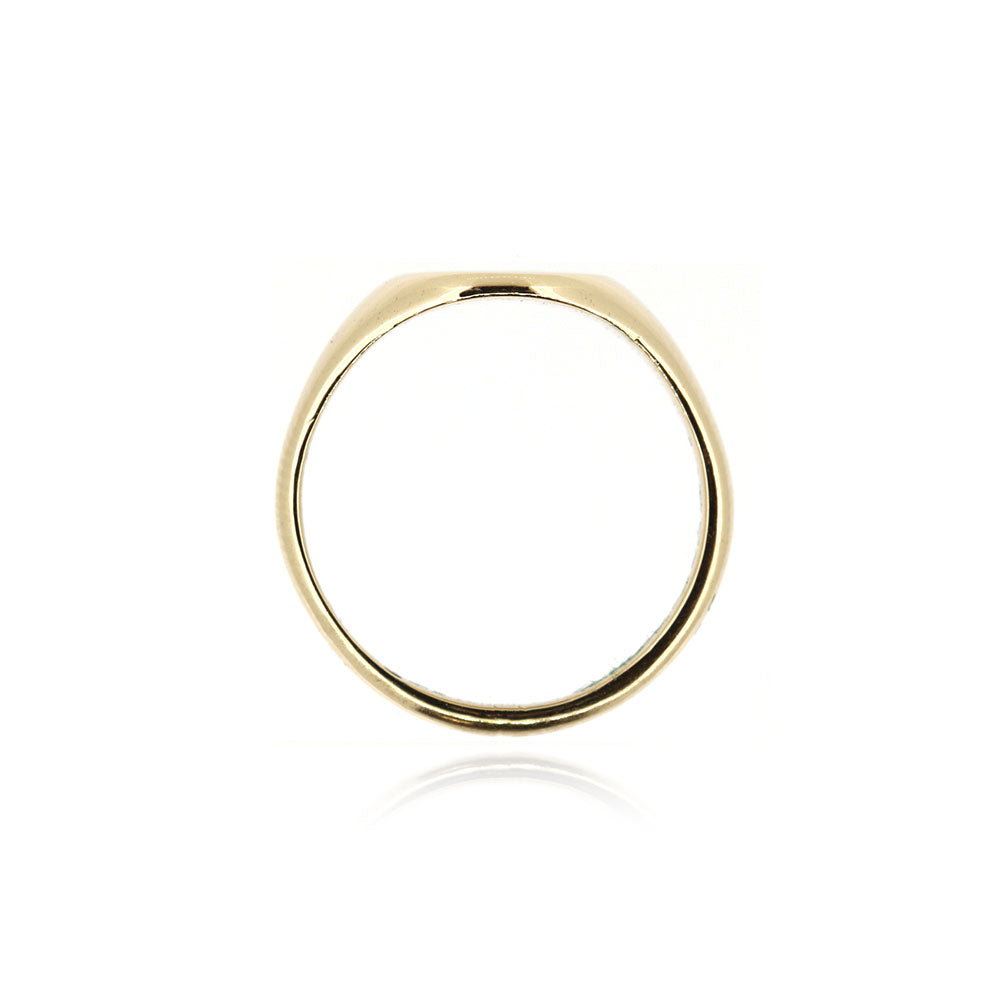 Pre-Owned - Gold Oval Signet Ring