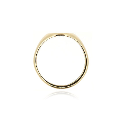 Pre-Owned - Gold Oval Signet Ring Rings