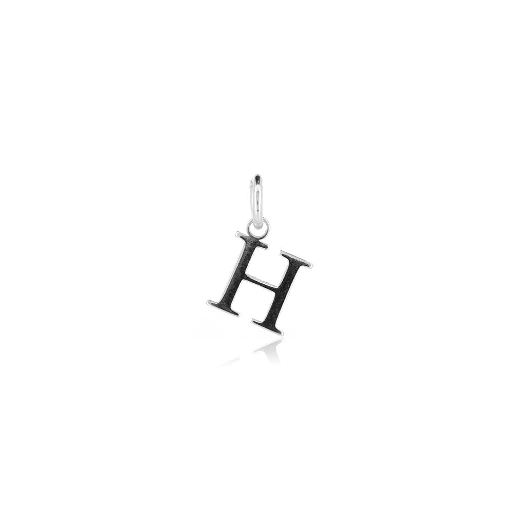 Initial "H" Charm - Sterling Silver Pendants and Charms