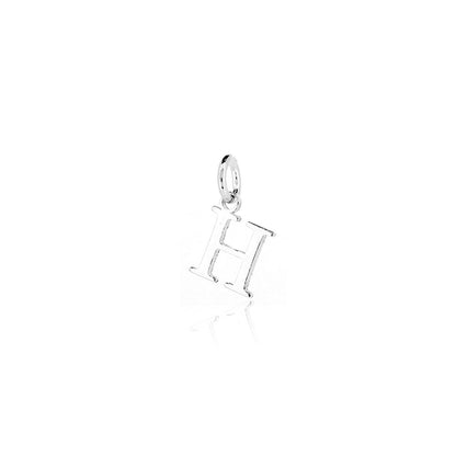 Initial "H" Charm - Sterling Silver Pendants and Charms