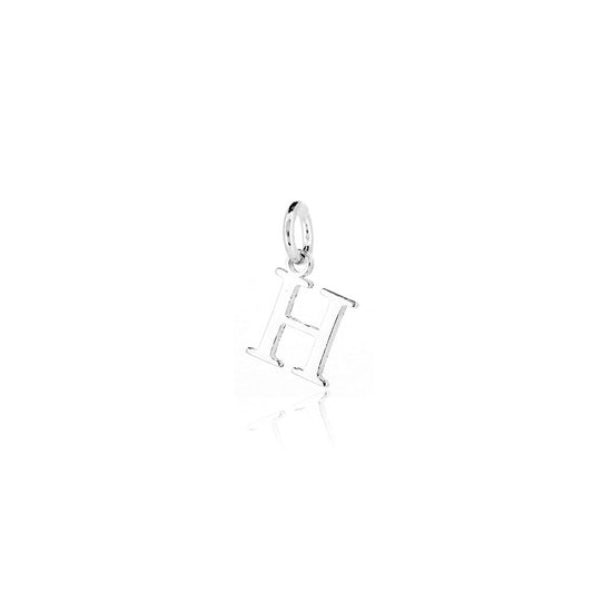 Initial "H" Charm - Sterling Silver Pendants and Charms
