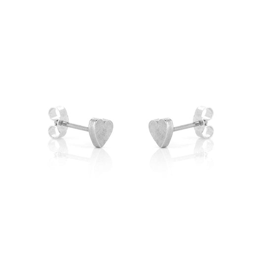 Heart Stud Earrings - Sterling Silver Stud Earrings